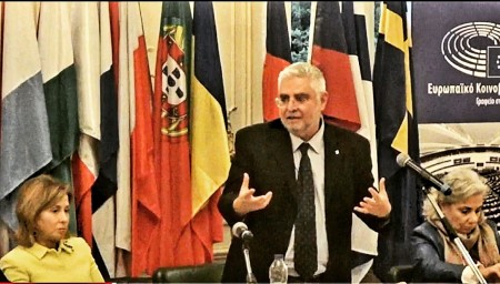 Η παρέμβαση μου για τα συμπεράσματα της εκδήλωσης της Ελληνικής Ένωσης για την Ομοσπονδία της Ευρώπης-ΕΕνΟΕ : "Οι εθνικές εκλογές είναι και ευρωπαϊκές!", ως αντιπρόεδρος της ΕΕνΟΕ. Γραφεία Ευρωπαϊκού Κοινοβουλίου, Αθήνα, 5/5/2023